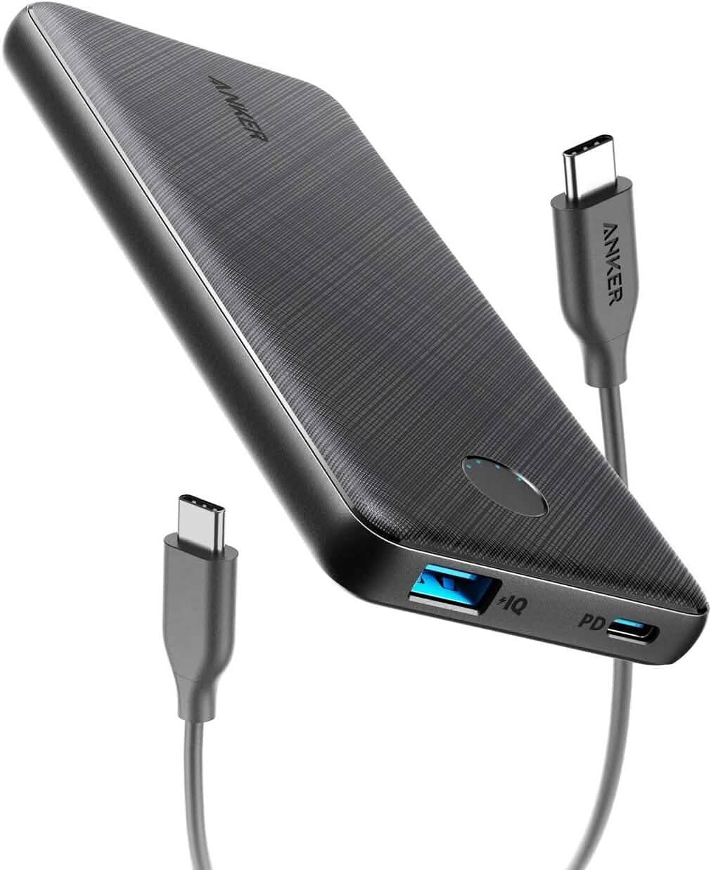 Chargeur portable Anker USB-C, PowerCore Slim 10000 PD 18 W, batterie externe Power Delivery 10000 mAh (reconditionnée)