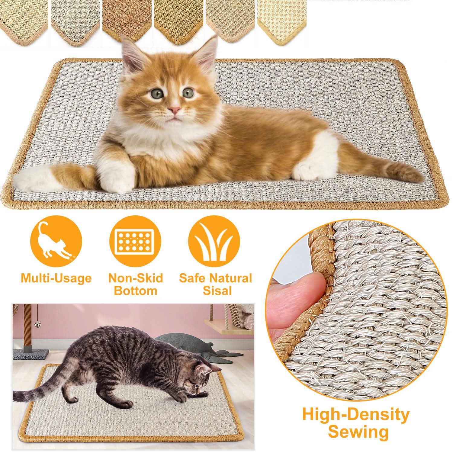 滑り止めマット 横型猫用床引っかきパッドラグ