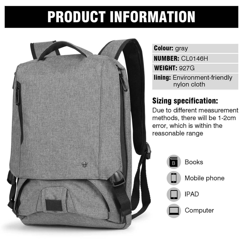 Sac à dos antivol pour ordinateur portable 14 pouces pour voyage d'affaires et école, étanche