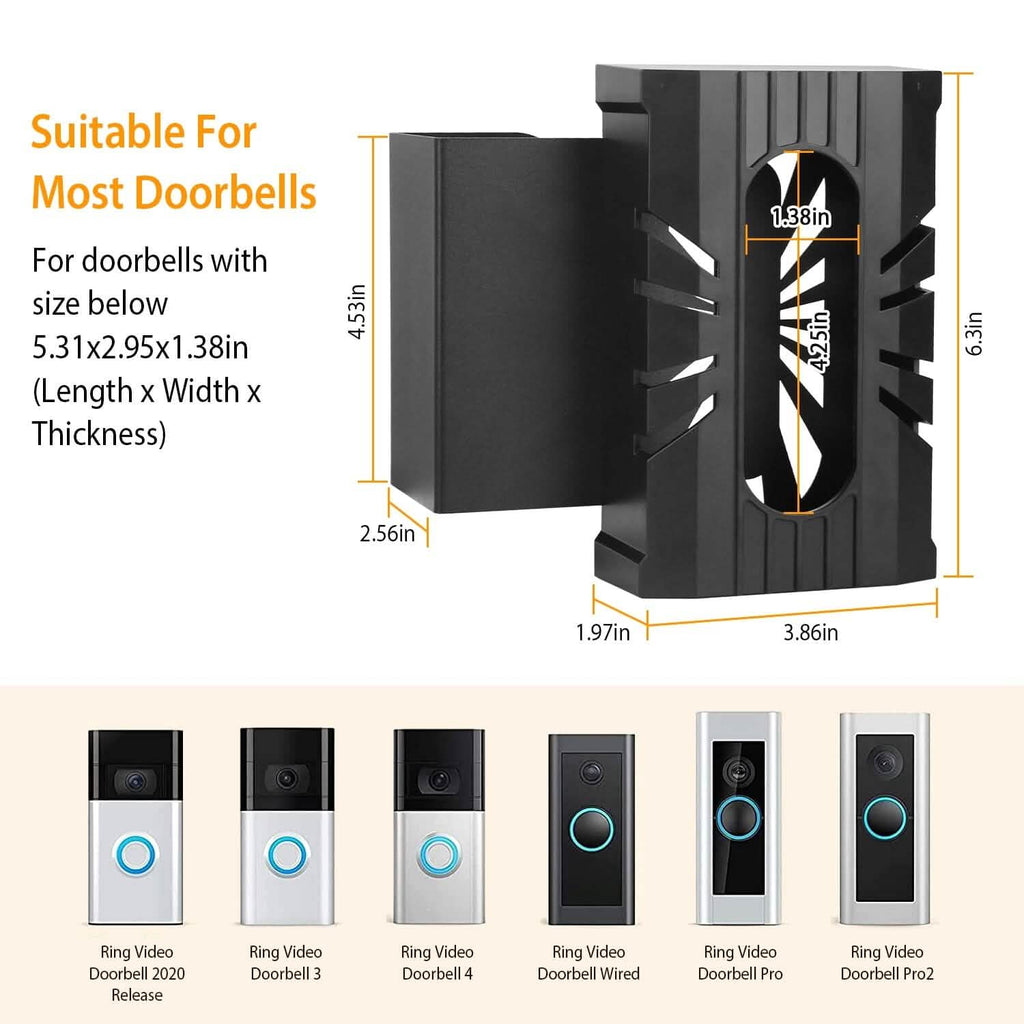 Support de porte antivol pour sonnette vidéo compatible avec la plupart des accessoires de caméra de sonnette