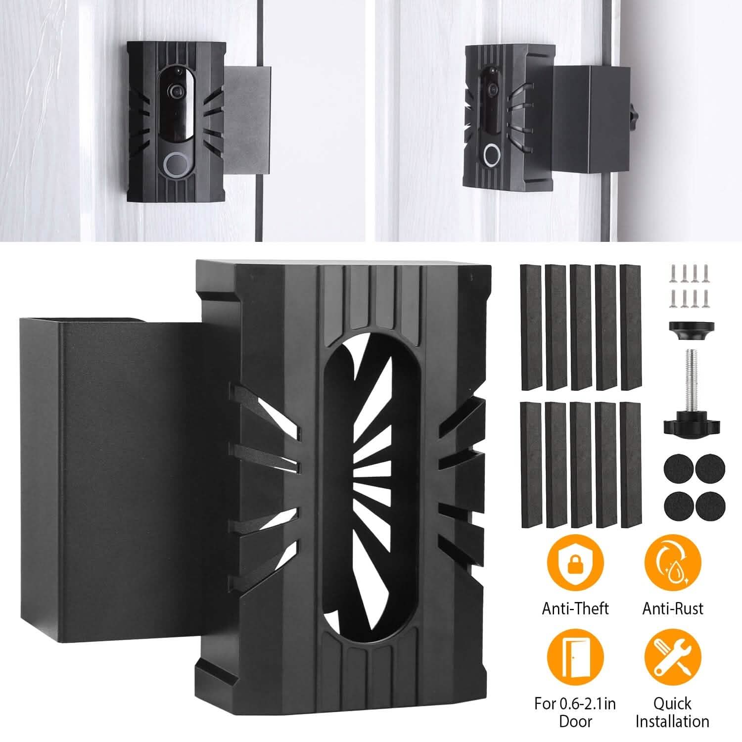 Support de porte antivol pour sonnette vidéo compatible avec la plupart des accessoires de caméra de sonnette
