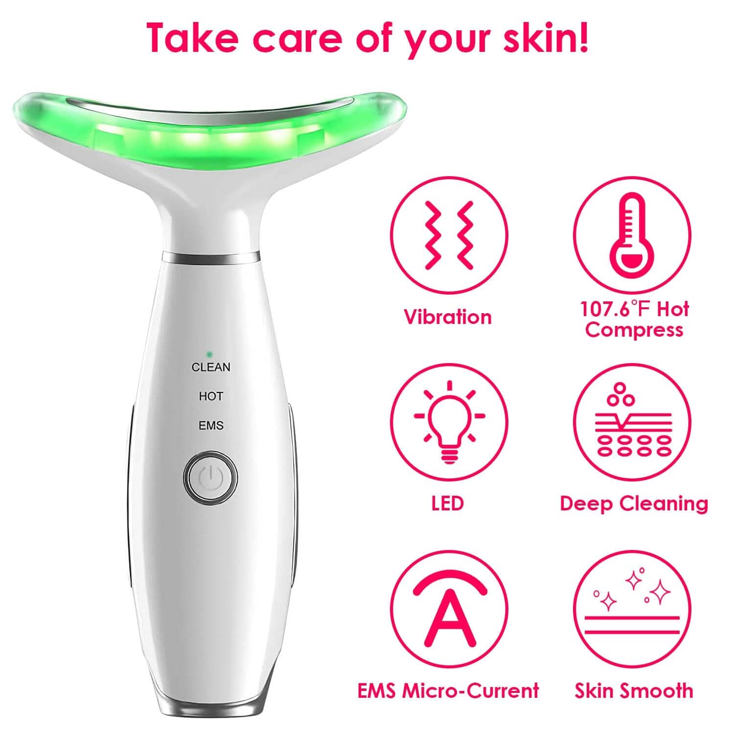 Anti Wrinkles Face Neck Massager Double Chin Reducer