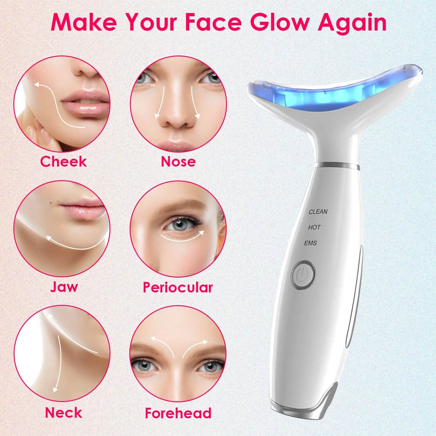 Anti Wrinkles Face Neck Massager Double Chin Reducer