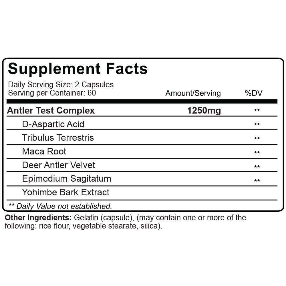 NutraKey Red Deer Antler Test, 120 Capsules