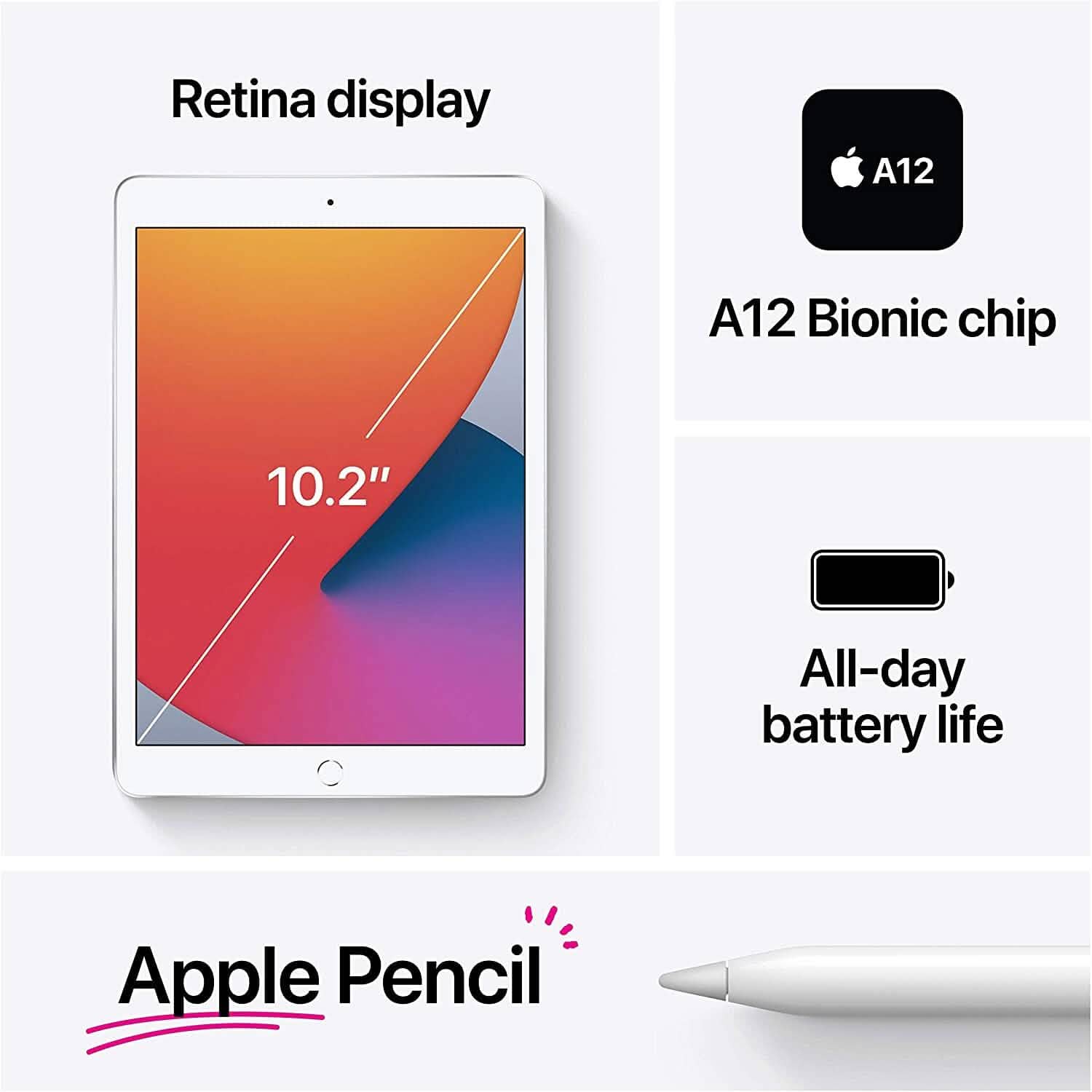 Apple iPad 8e génération (2020) 10,2 pouces Wi-Fi (reconditionné)