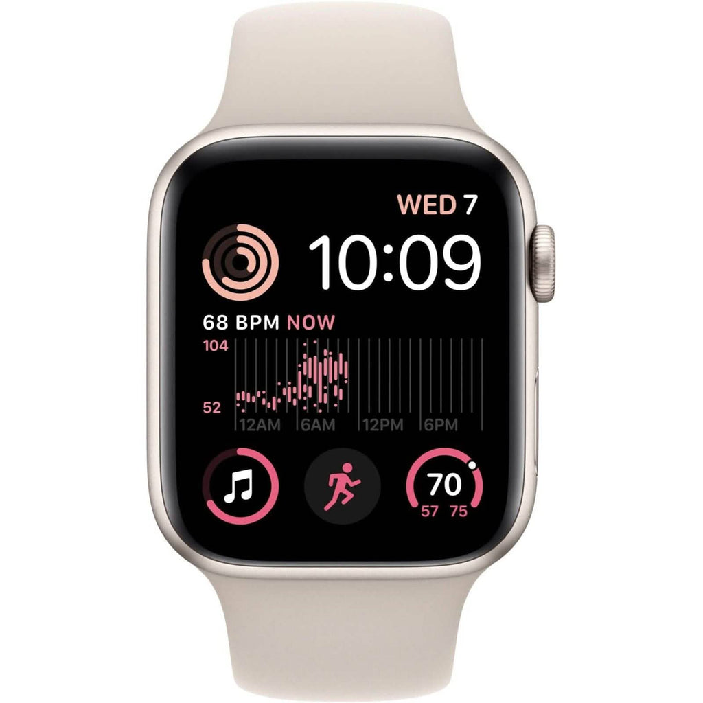 Apple Watch SE 2nd Gen 40mm GPS Starlight with S/M Starlight Sports Band (Refurbished)