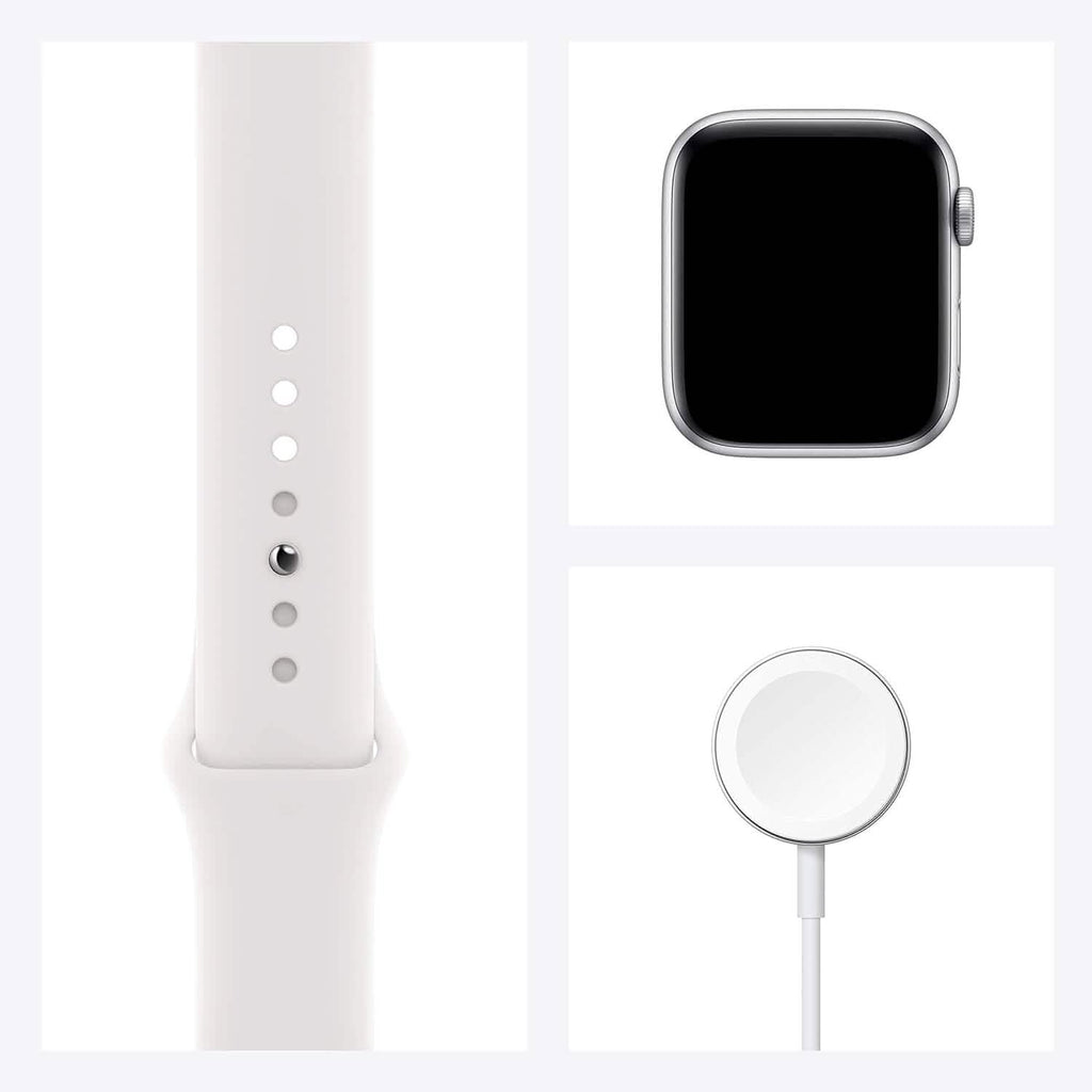Apple Watch SE GPS シルバーアルミニウムケース スポーツバンド付き（リファービッシュ品）