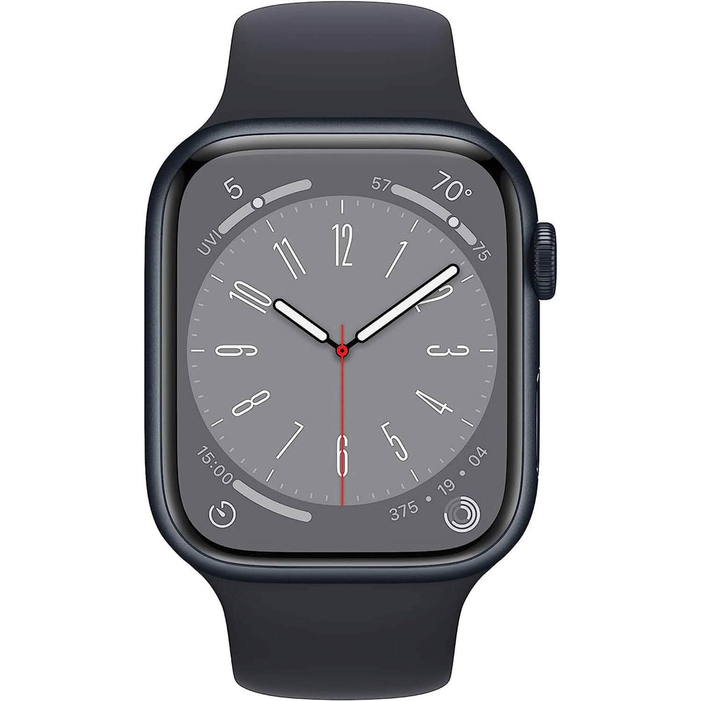 Apple Watch Series 8 (GPS 45 MM) – Boîtier en aluminium minuit avec bracelet sport minuit (Reconditionné)