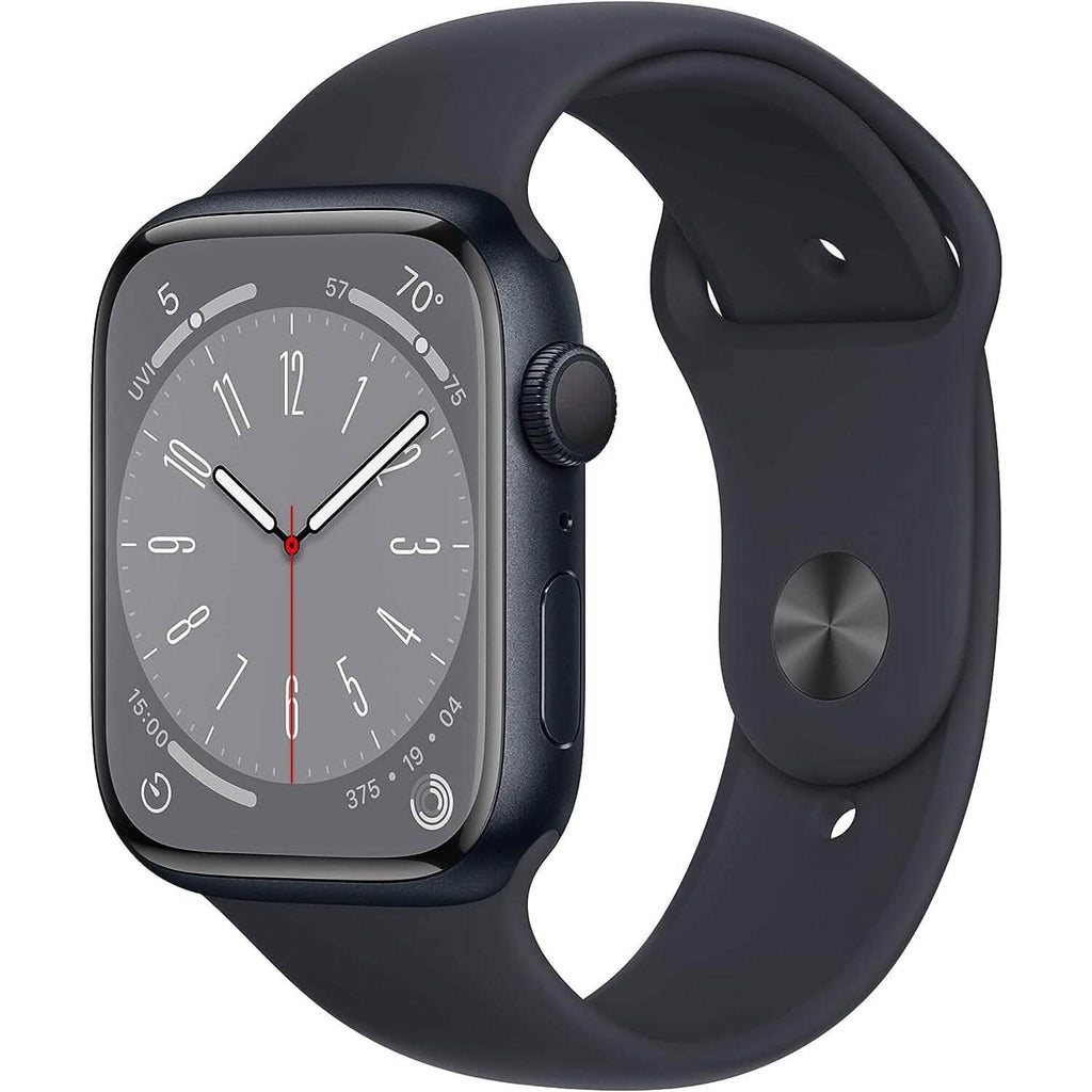Apple Watch Series 8 (GPS 45 MM) – Boîtier en aluminium minuit avec bracelet sport minuit (Reconditionné)