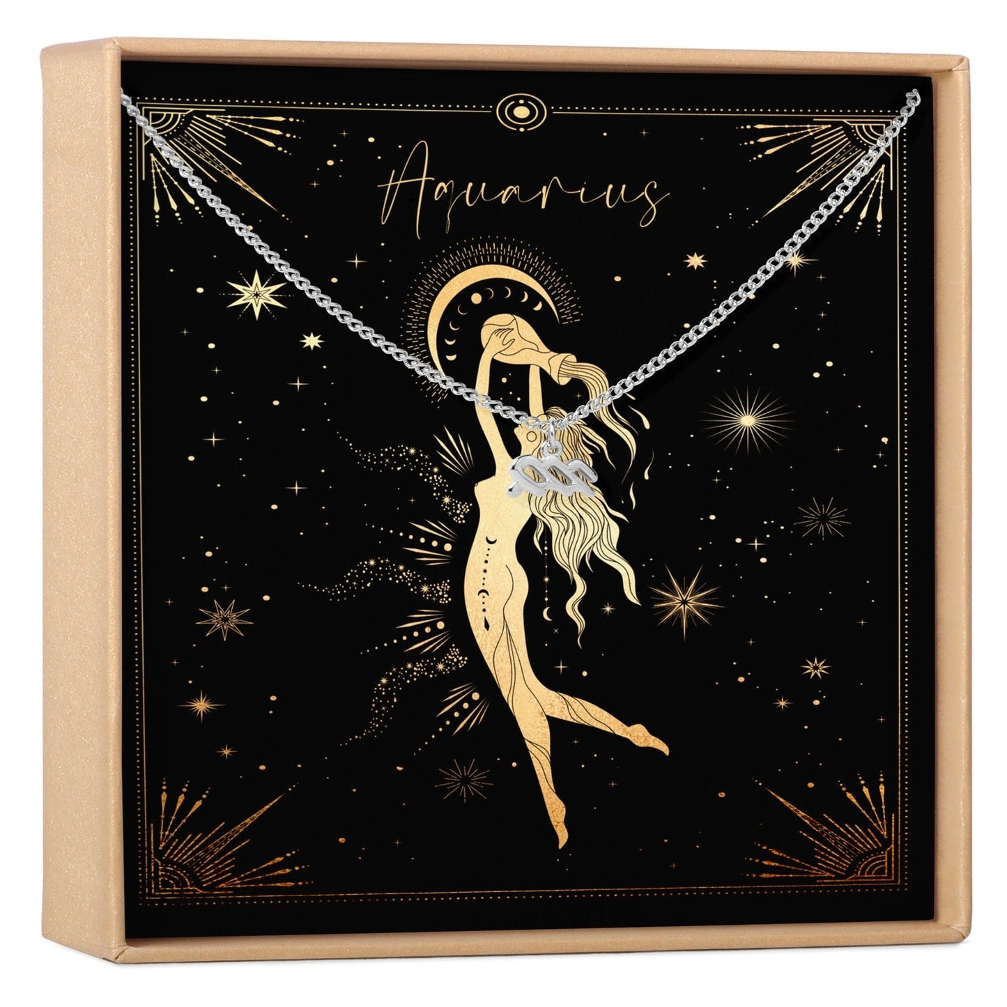 Aquarius Zodiac Deity Necklace