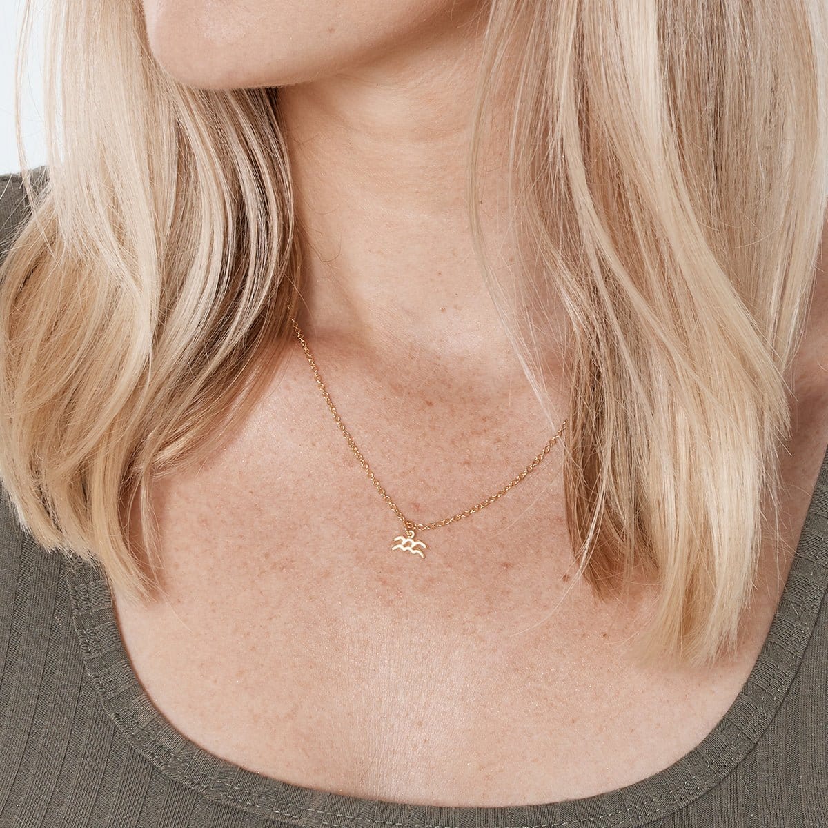 Aquarius Zodiac Deity Necklace
