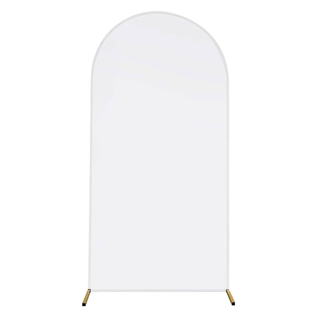 Arch Backdrop Stand Cover White Spandex Fitted Double-Sided Background Covering