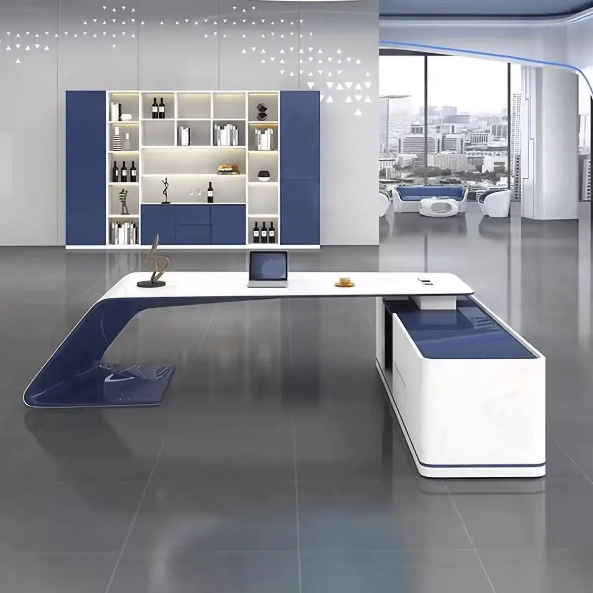 Euclid · Modern L-Shaped Executive Desk