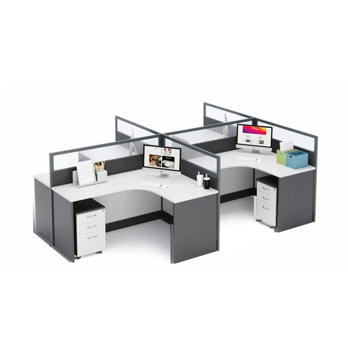 Averon · L-Shaped Cubicle Workstation