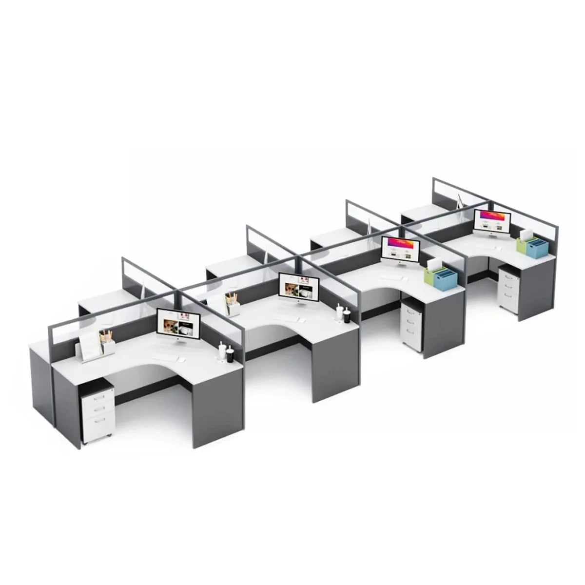 Averon · L-Shaped Cubicle Workstation