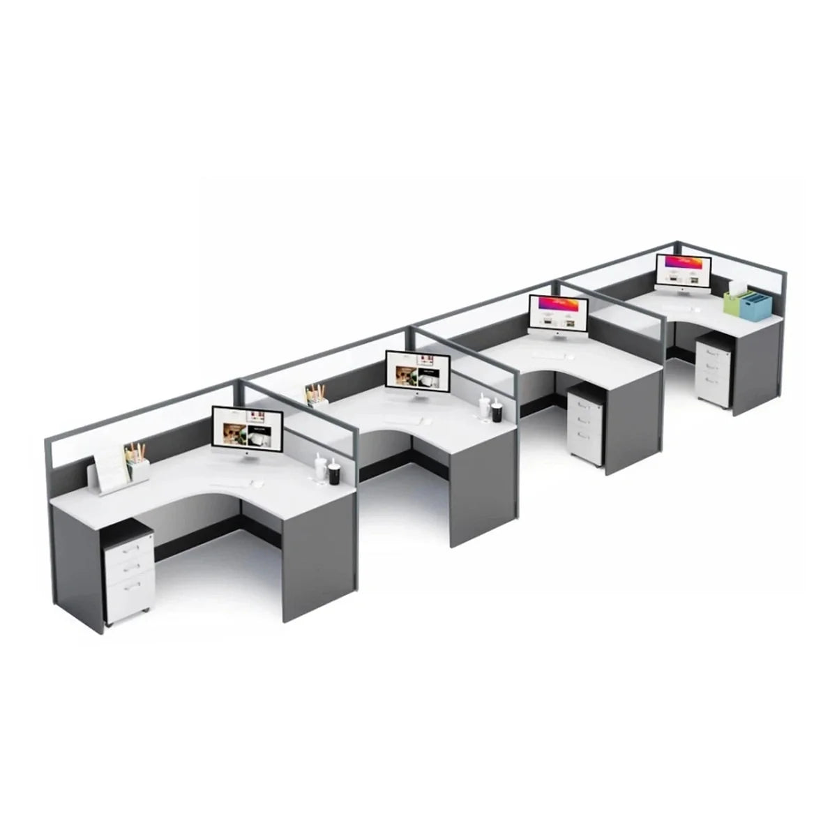 Averon · L-Shaped Cubicle Workstation