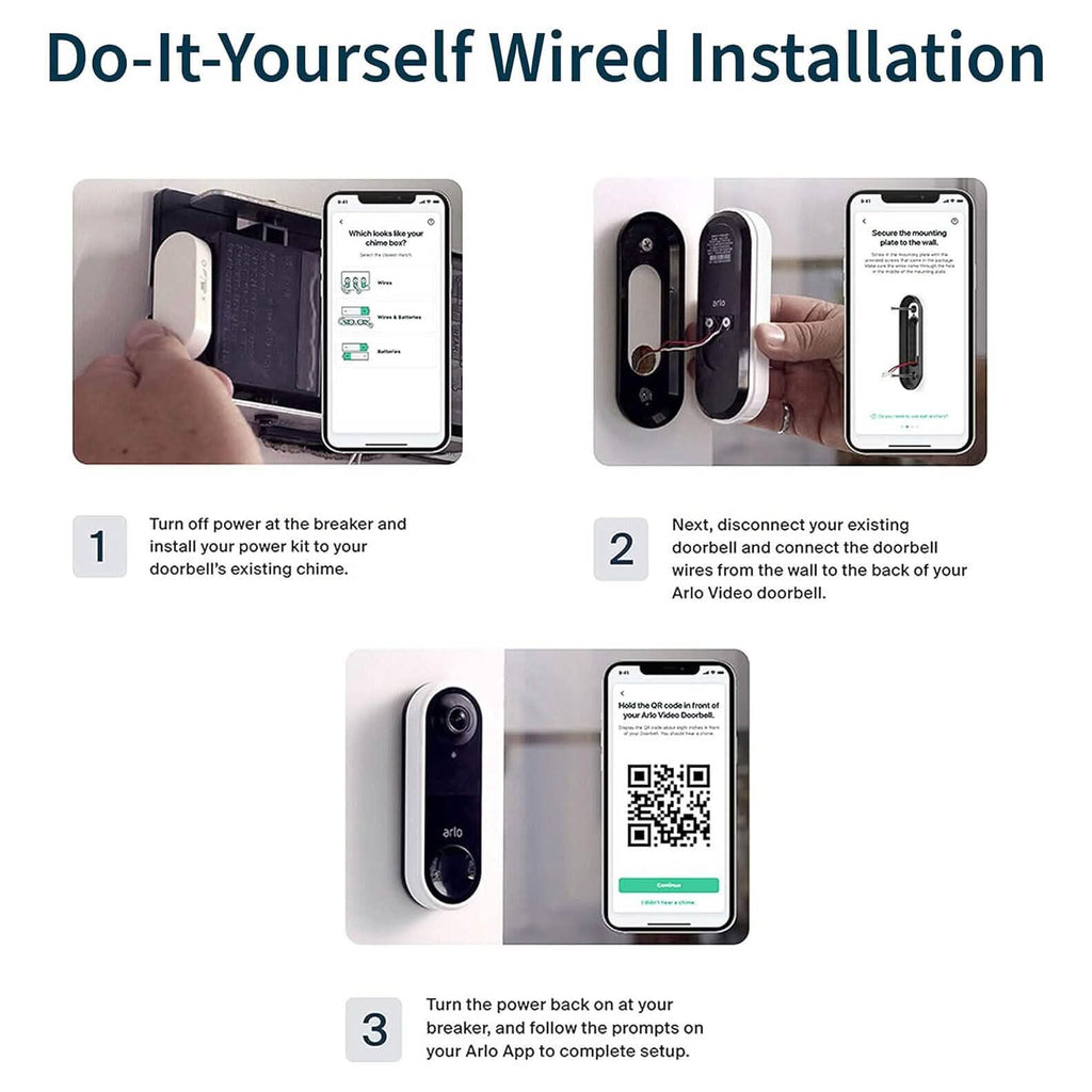 Arlo Essential Wired Video Doorbell  (Refurbished)