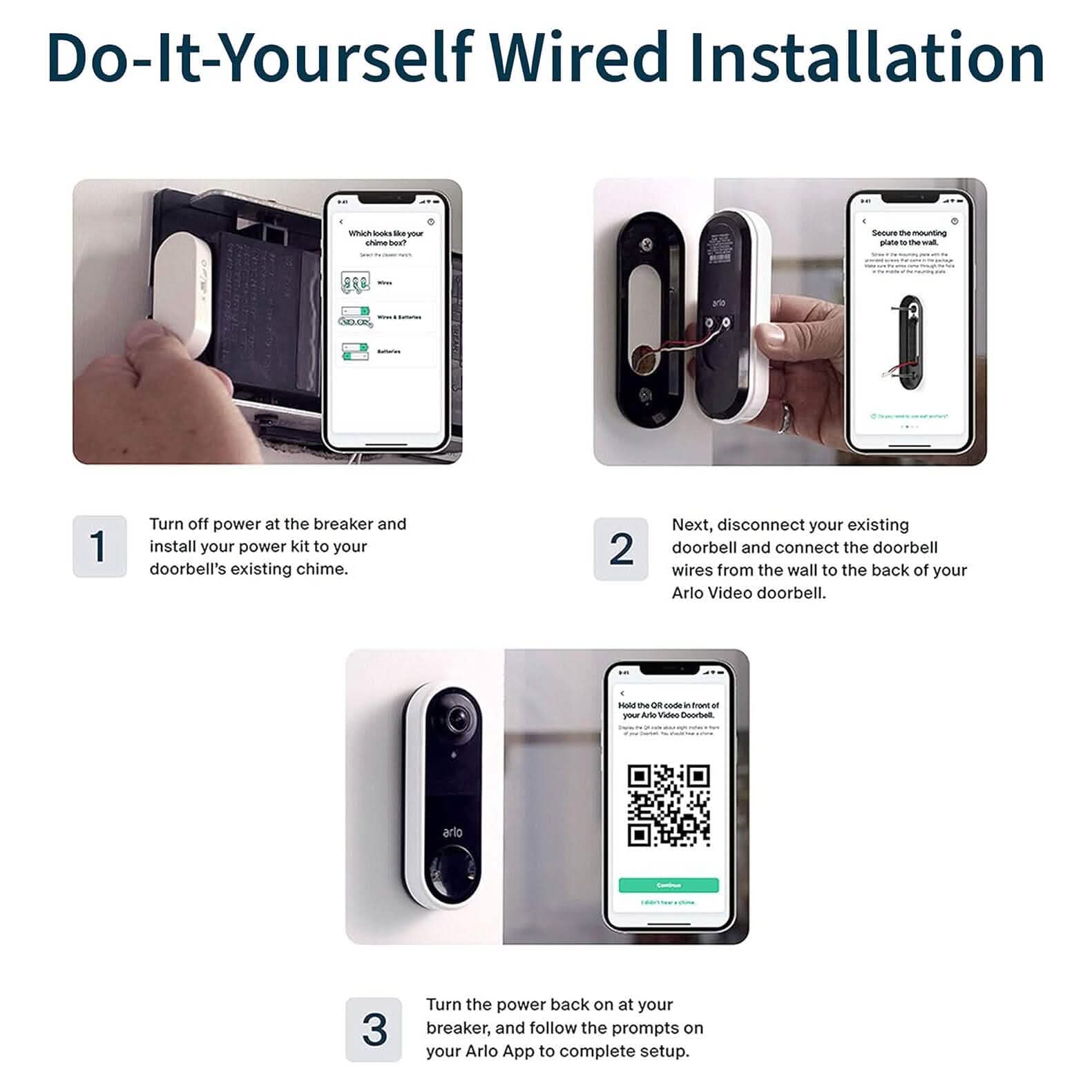 Arlo Essential Wired Video Doorbell  (Refurbished)