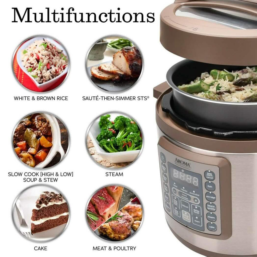 Aroma Housewares Professional MTC-8016 Digital Pressure Cooker 6 quart