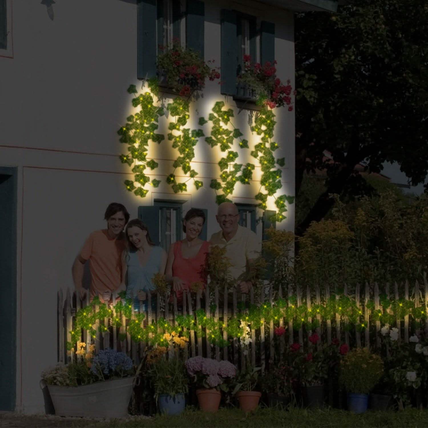 Guirlande Lumineuse de Feuilles de Lierre Artificiel