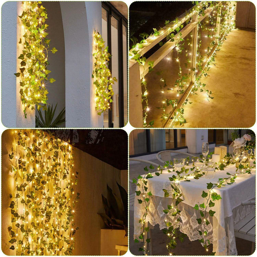 Guirlande Lumineuse de Feuilles de Lierre Artificiel