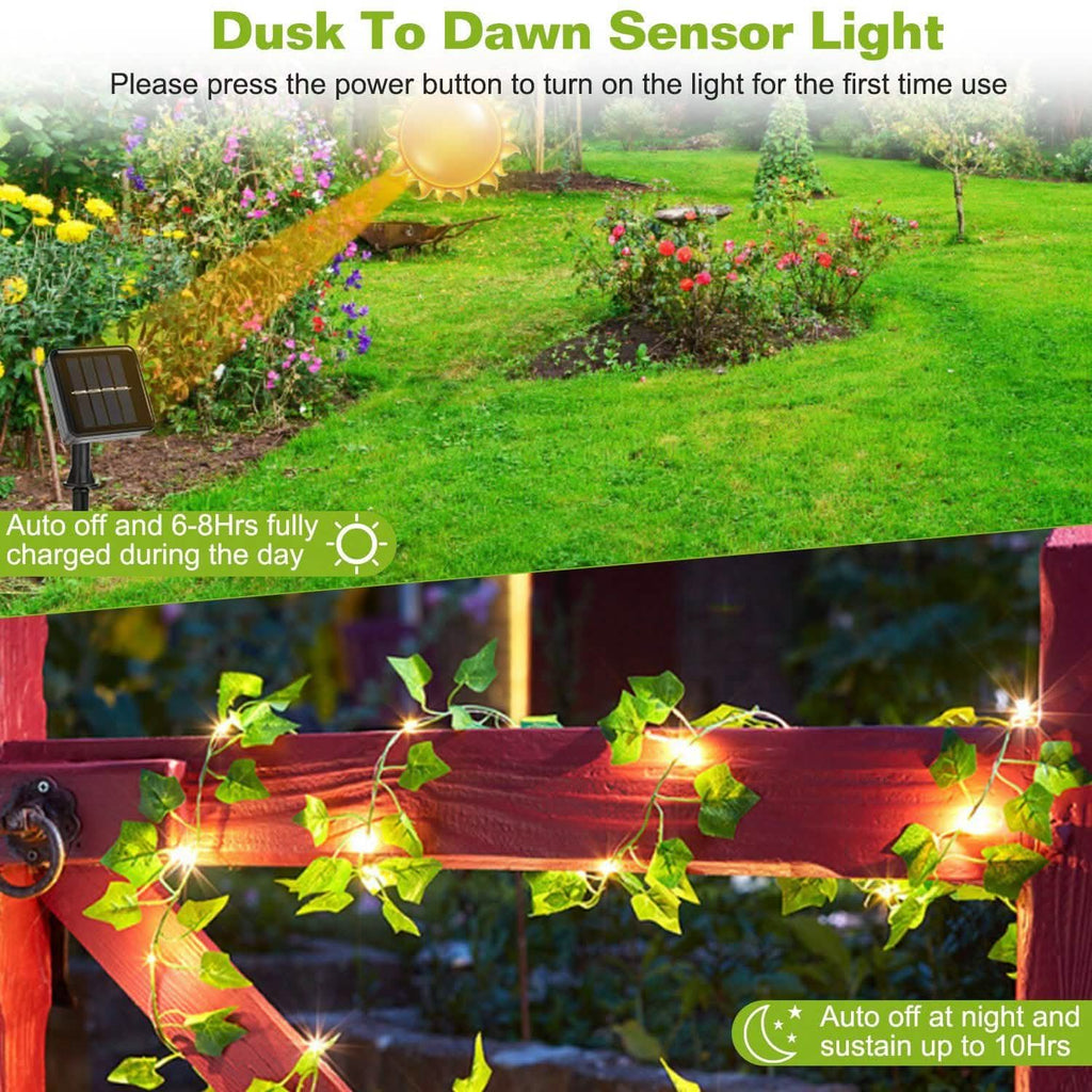 Guirlande Lumineuse de Feuilles de Lierre Artificiel