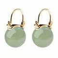 Boucles d'oreilles tempérament jade artificiel