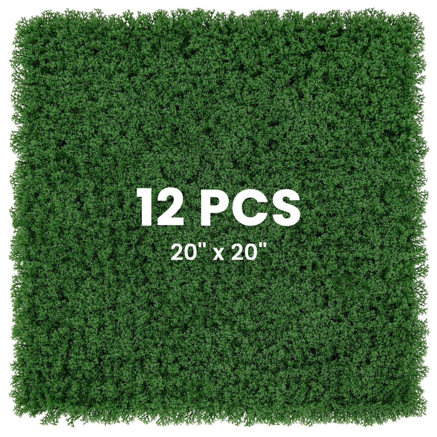 12 Pieces 20 x 20 inches Artificial Grass Wall Panels for Garden Yard Balcony