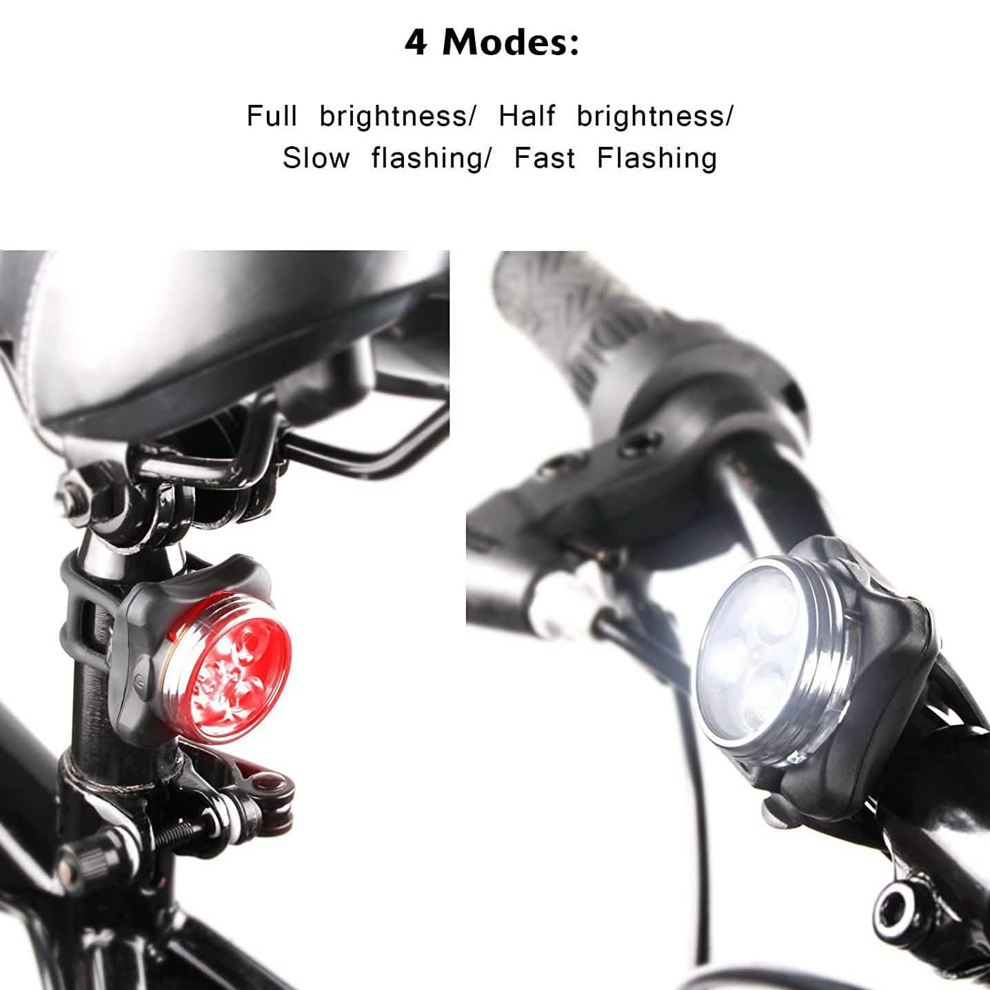 Ensemble de lampes de vélo rechargeables USB Ascher
