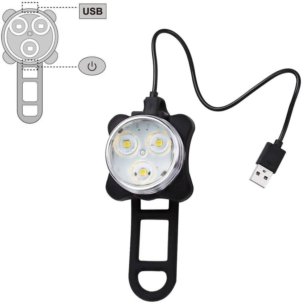 Ensemble de lampes de vélo rechargeables USB Ascher