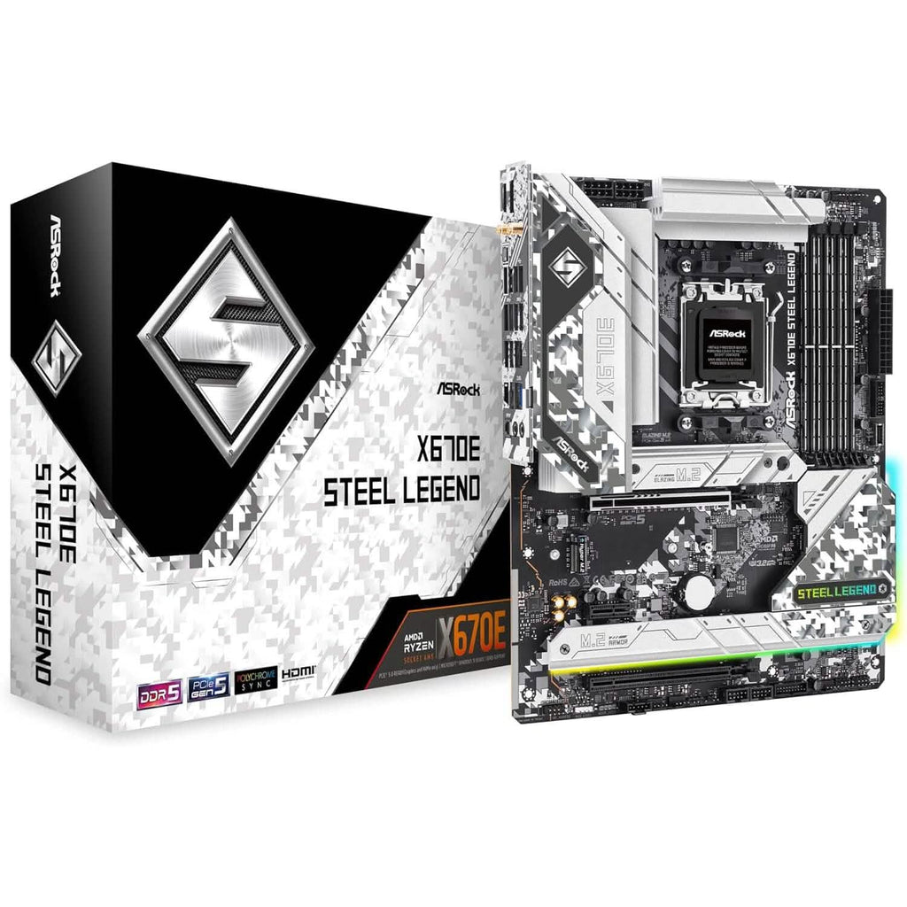 Carte mère ASRock X670E Steel Legend compatible AMD AM5 Ryzen (Reconditionnée)