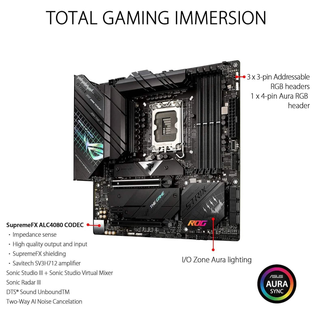 ASUS ROG Strix Z690-G Gaming WiFi 6E LGA 1700 (Intel 12th Gen) (Refurbished)