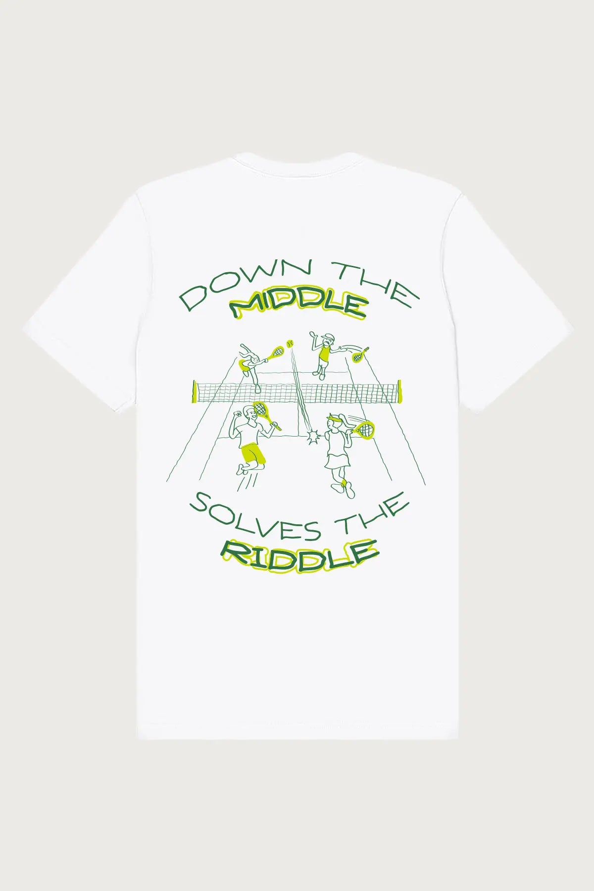 Down the Middle Solves the Riddle Tee