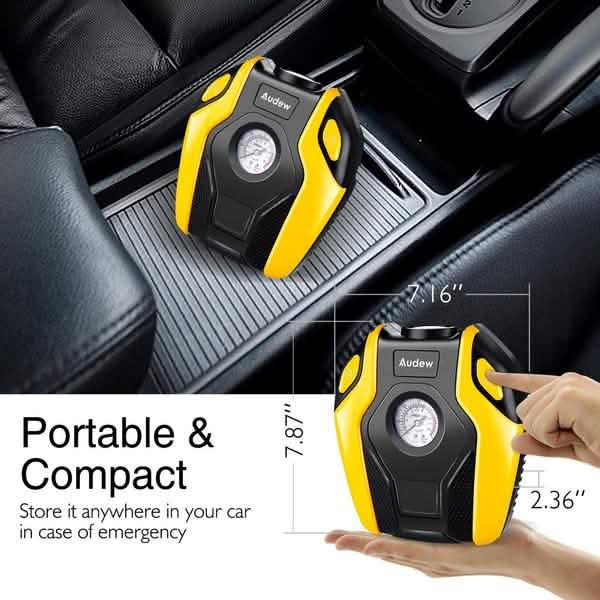 Audew 150W ポータブルエアコンプレッサーポンプ