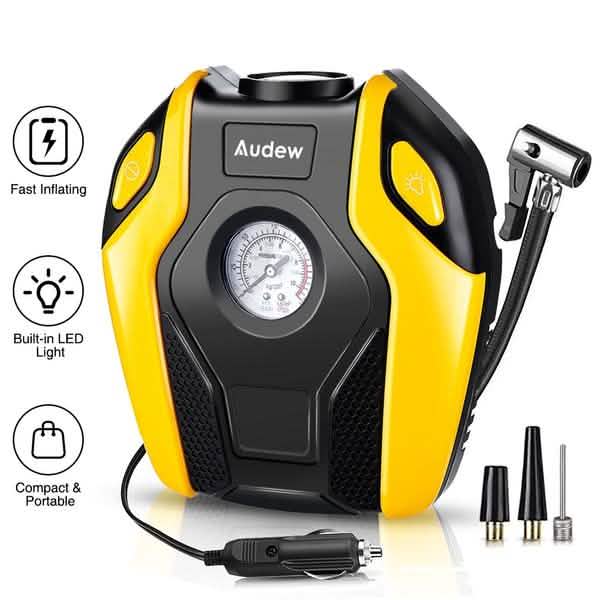 Audew 150W ポータブルエアコンプレッサーポンプ