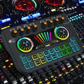 オーディオミキサー、ライブサウンドカード＆オーディオインターフェース DJミキサーエフェクト＆ボイスチェンジャー付き