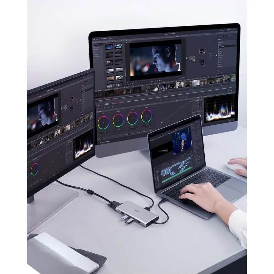 AUKEY 10-in-1 USB Cハブ 4K HDMI & VGA対応