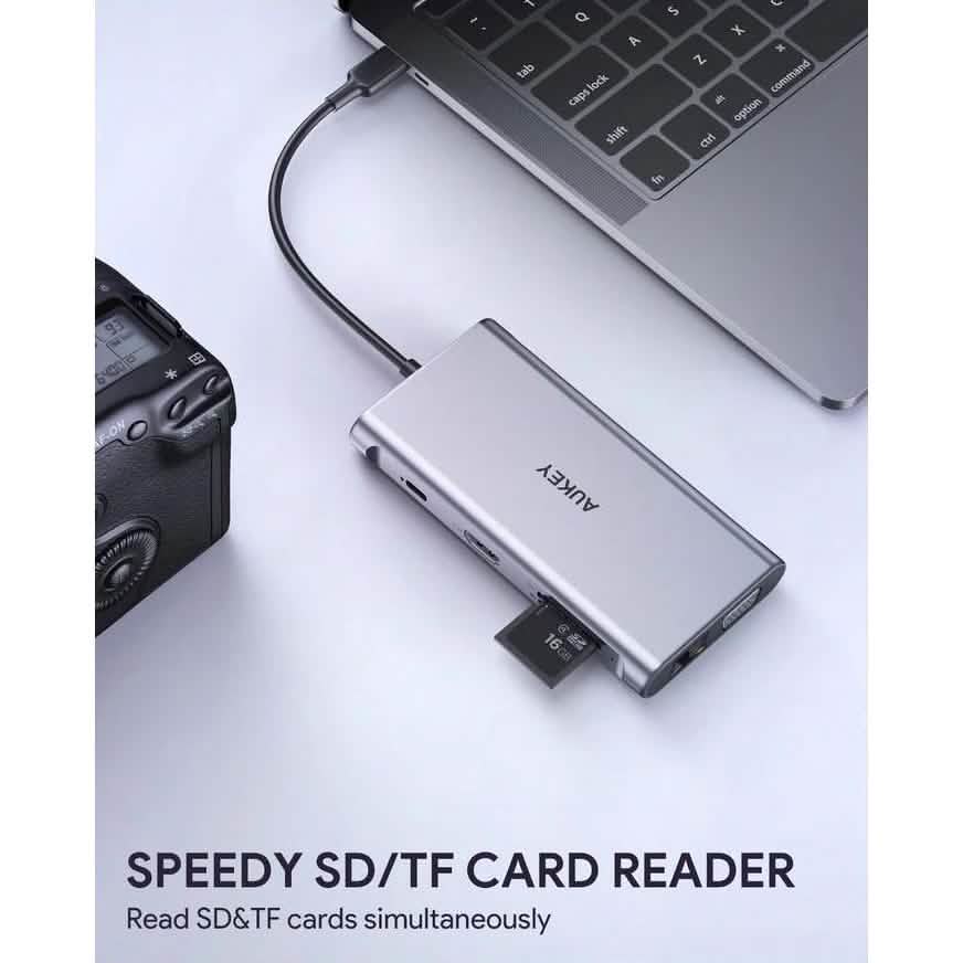 AUKEY 10-in-1 USB Cハブ 4K HDMI & VGA対応