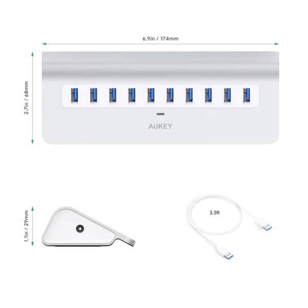 Hub USB 3.0 Aukey CB-H6 à 10 ports