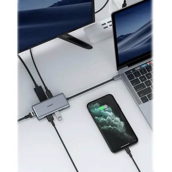 Concentrateur USB-C 6-en-1 Aukey
