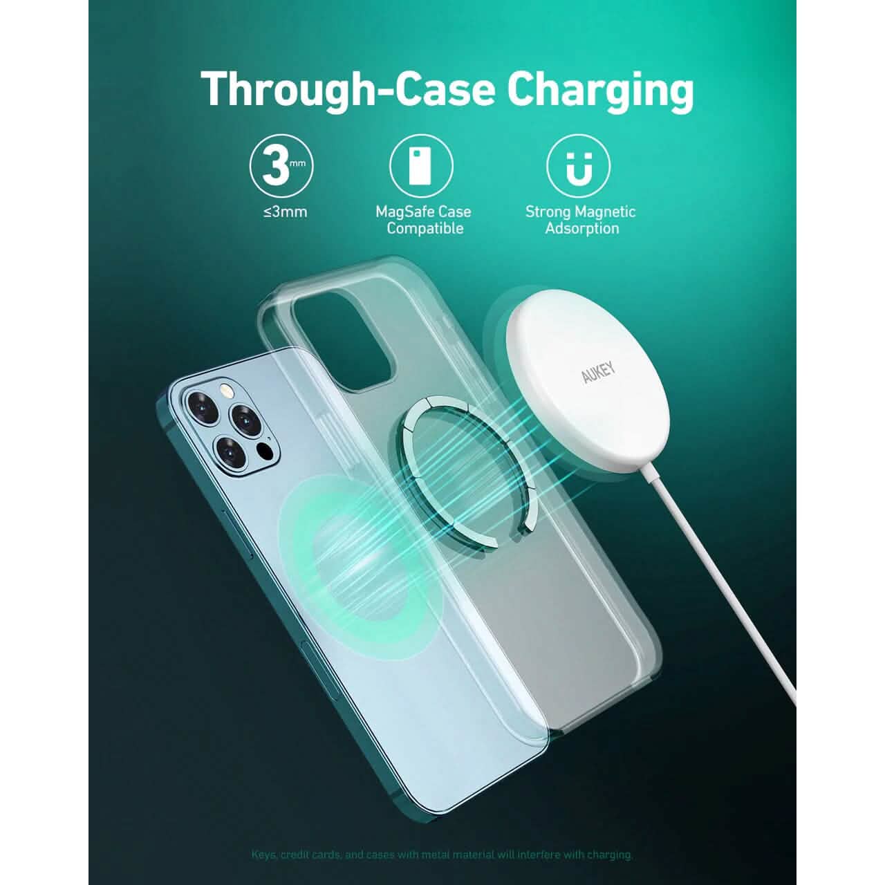 Aukey LC-A1 Aircore ワイヤレスチャージャー 15W 磁気 Qi認証