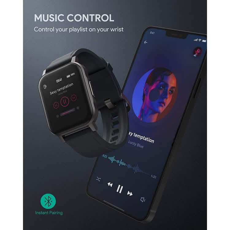 AUKEY スマートウォッチ フィットネストラッカー 12アクティビティモード IPX6防水