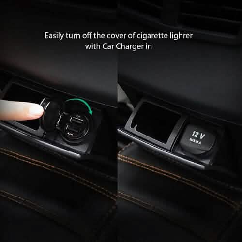 Aukey ユニバーサルTrue AiPOWER 24W 4.8A デュアルポート車載充電器（リファービッシュ品）