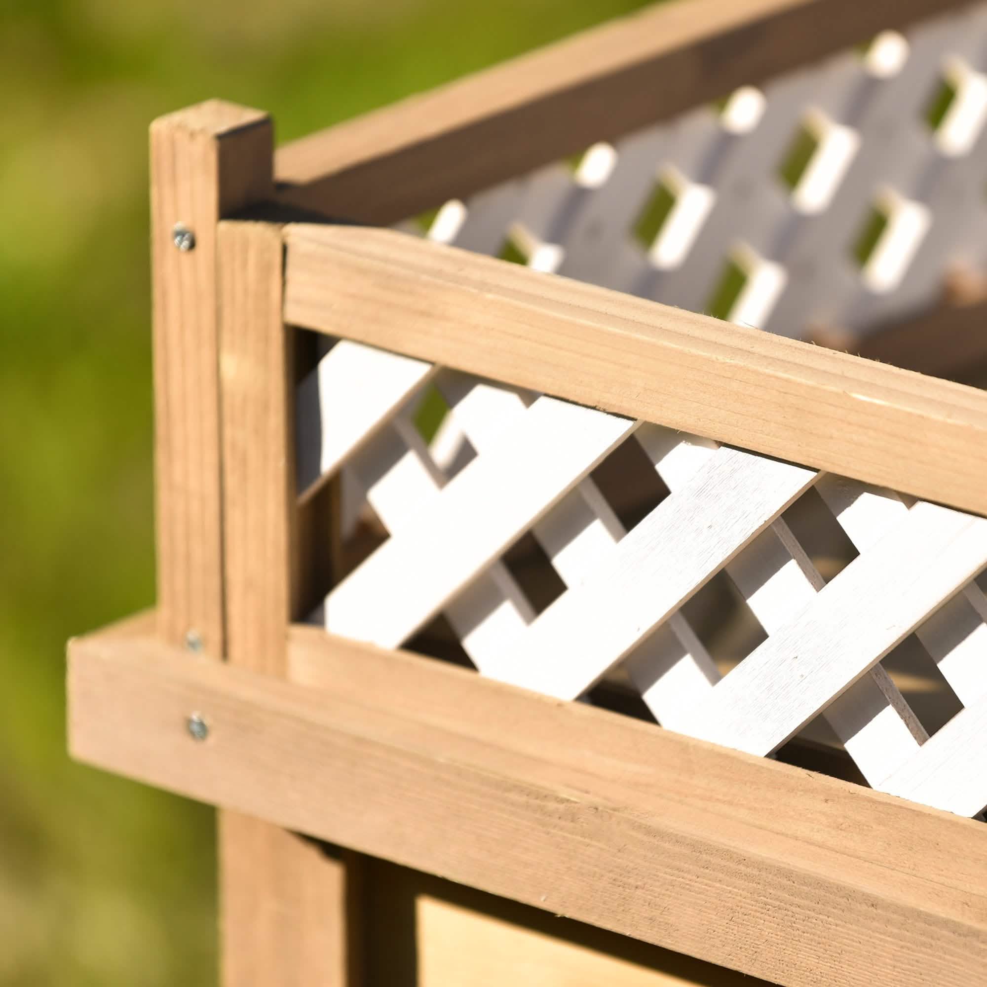 Aukfa 39.4” Wooden Dog House Puppy Shelter Kennel Outdoor & Indoor Dog Crate