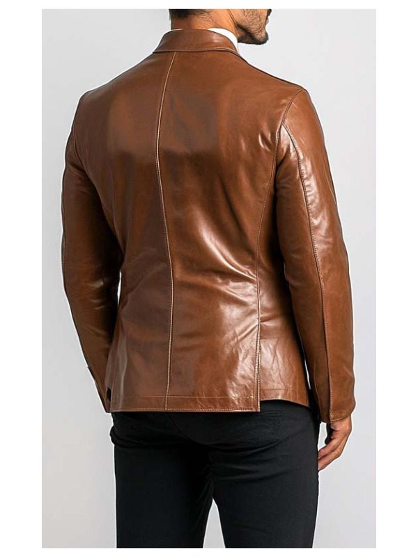 Austin Brown Premium Leather Blazer – Brown Leather Jacket