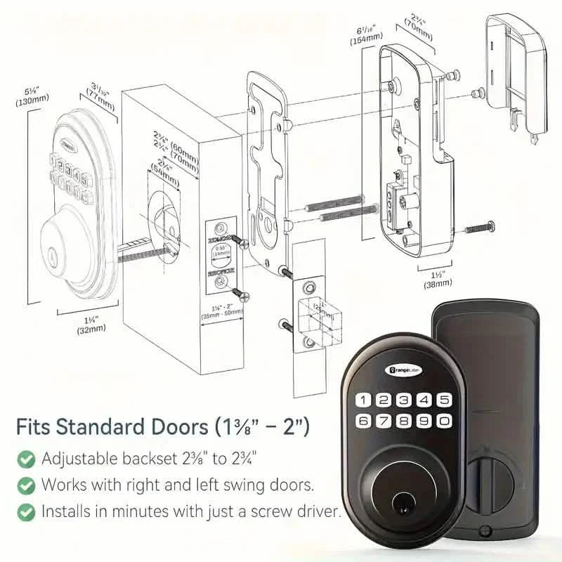 Auto Smart Keypad Door Lock Set
