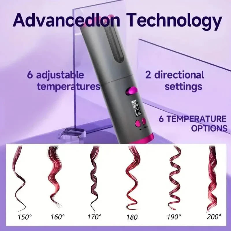 Automatic Curling Iron for Full-bodied Hair with 5 Temperature Settings