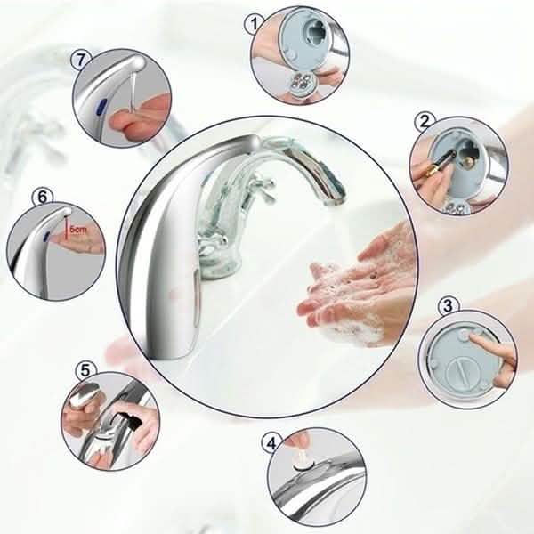 Distributeur Automatique de Savon Liquide Capteur Infrarouge Intelligent Mousse