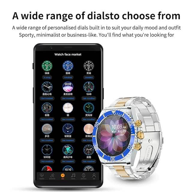 Montre intelligente AW12 1,28 pouce