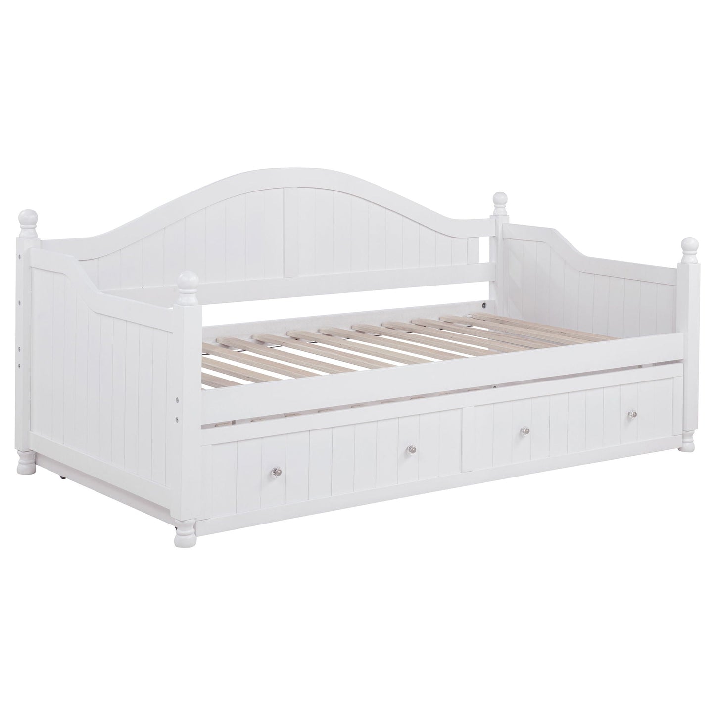 Julie Ann Wood Twin Daybed with Trundle White
